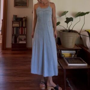 Vintage Squeeze Jeans Light Wash A-line Denim Dress | 100% cotton | Size Medium